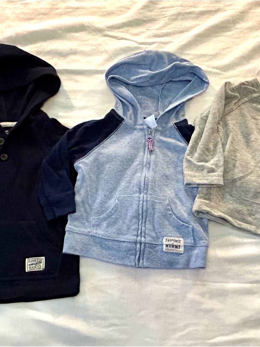 6-9 Month Carter’s OshKosh Light Blue Hooded Zip Baby Sweatshirt NEW